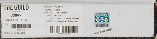PREMIUM QUALITY - Duchateau - The Guild Kindred Collection - Jordan - 9" x 60" Waterproof Luxury Vinyl Plank Flooring JORDAN SQFT Price : 3.39 label
