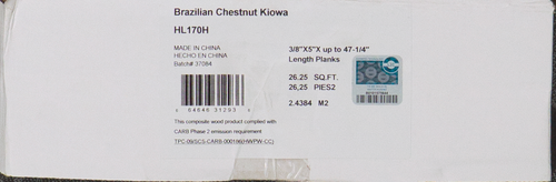 WATER RESISTANT - Home Legend - Brazilian Chestnut Kiowa - 5" Wide Exotic Click Together Engineered Hardwood Flooring HL170H