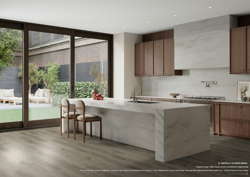 Prestige Impact Collection - Parkside SPC Rigid Core Waterproof Flooring 7" x 60" Waterproof Luxury Vinyl Plank Flooring with Attached Pad PARK SQFT Price : 3.39
