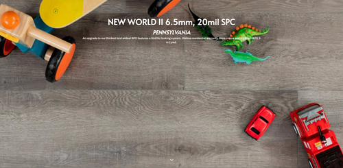 Lot Purchase - New World II Enhanced EIR Pennsylvania 9" x 60" Waterproof Luxury Vinyl Rigid Plank Flooring with Attached Pad - AC6PA SQFT Price : 1.89