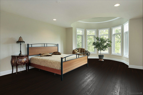 Mullican American Spirit Maple Cocoa Brown II Hand Scraped 5" Wide Click Together Engineered Hardwood Flooring 23085