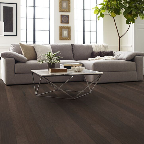 Shaw Duras Hardwood Wayward Hickory Mixed - Pumice - Random Width - 3/8" Thick Hand Scraped Hickory Engineered Hardwood SH0342W07073