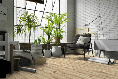 Swiss Krono Laminate Flooring - 7.60"x59.33" - Light Oak - 8mm Thick - 2232W6 SQFT Price : 2.69 room