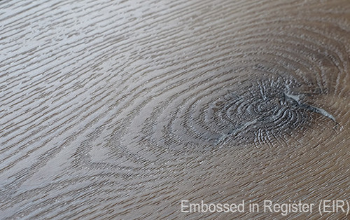 embossed in register