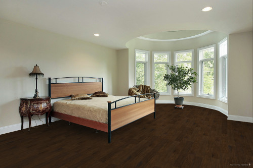 AHF Flooring - Rawhide Hickory - 5" Wide - Engineered Hamdscraped Hardwood Flooring EHFD53L03HEE room
