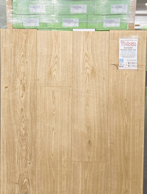 MOVING SALE - DURAVANA Waterproof Hybrid Flooring - Brisbane River Oak - 9.5" x 50.63" - 9mm Thick with Attached Pad BRISBANE SQFT Price : 2.79