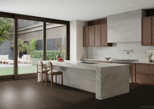 DURAVANA Waterproof Hybrid Flooring - Pendragon Peak Oak- 6.97" x 50.79" - 10mm Thick with Attached Pad PENDRA  room