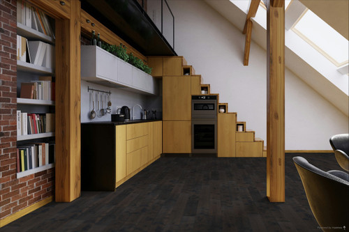 Hartco TimberBrushed Gold Deep Etched Mountain Retreat - 7.5" Wide x 1/2" Thick  White Oak Engineered Hardwood Flooring EAHTB75L405F room