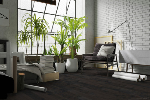 Hartco TimberBrushed Gold Deep Etched Mountain Retreat - 7.5" Wide x 1/2" Thick  White Oak Engineered Hardwood Flooring EAHTB75L405F room