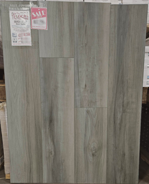 MOVING SALE - QUICK STEP Endura TEK Select - Windy Point River Rocks - 9" x 60" Waterproof Rigid Core Vinyl Plank with Attached Pad 67889-935 SQFT Price : 2.89