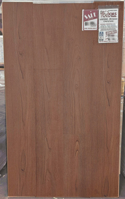Lifeproof - Waterproof - Cherry Lane - 7.56" x 50.63" x 14mm Laminate Flooring with Pad Attached CHERRY stand