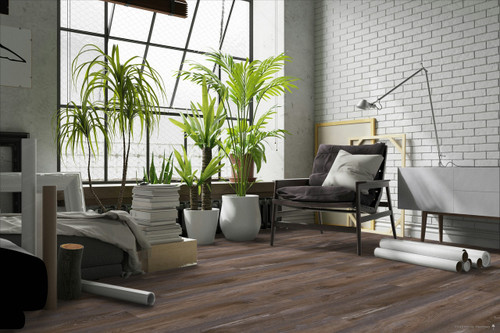 Highland Collection -Whiskeytown - 5mm Thick - 12 mil Wear Layer - Rigid Core - Waterproof Flooring with Attached Pad 7" x 48" WHISK room