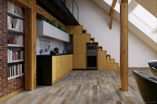 Highland Collection -Cimarron - 5mm Thick - 12 mil Wear Layer - Rigid Core - Waterproof Flooring with Attached Pad 7" x 48" CIMA room