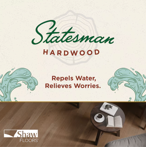 Shaw Statesman Hardwood Umber Oak 5-in W x 3/8-in T x Varying Length Wirebrushed Water Resistant Engineered Hardwood Flooring 07137 SQFT