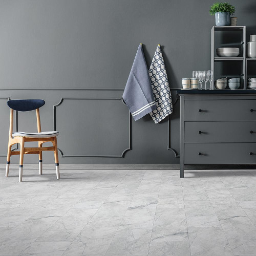 Pergo - Grecian Marble Rigid Core 12" x 24" Waterproof Vinyl Plank with Attached Pad 67869-110 - Sample