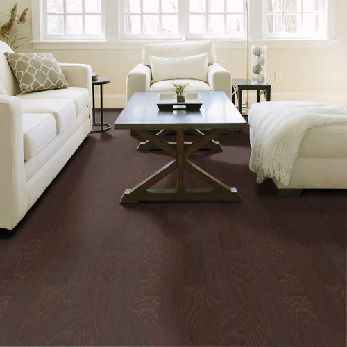 BIG SAVINGS - Shaw Albright Oak Coffee Bean 3.25" Wide -Smooth Engineered Hardwood SH0293W00938 - Sample
