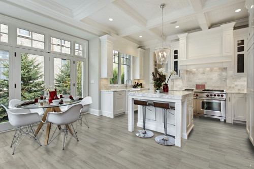 Master Design Collection - Mesa Stone - 12" x 24" -  8 mm Thick - Waterproof Vinyl Tile Flooring with Attached Pad D01A