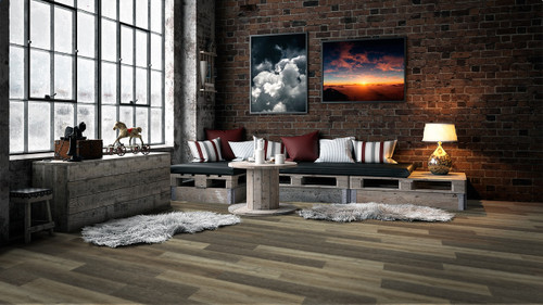 Lot Purchase - Master Design Rigid Core Waterproof Flooring Cori 7" x 48" Waterproof Luxury Vinyl Plank Flooring with Attached Pad FO3303 - Sample