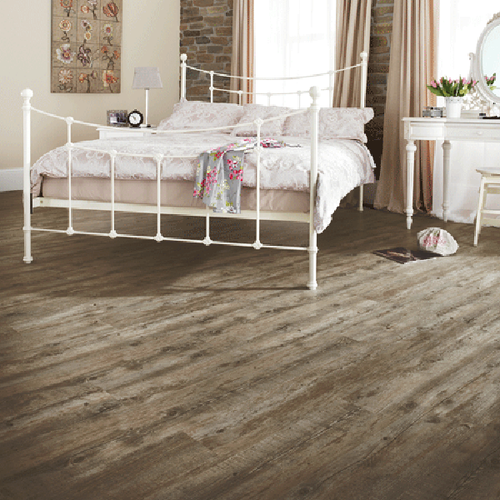 Master Design Home Living Collection Rigid Core Rustic Saloon Oak 9" x 60" Waterproof Vinyl Plank with Attached Pad FS041 - Sample