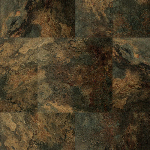 SUPER SALE - Armstrong Flooring FasTak Vinyl Plank - Lexington Slate Multicolor - 18" x 18" Waterproof LVT Flooring A6704 - Sample
