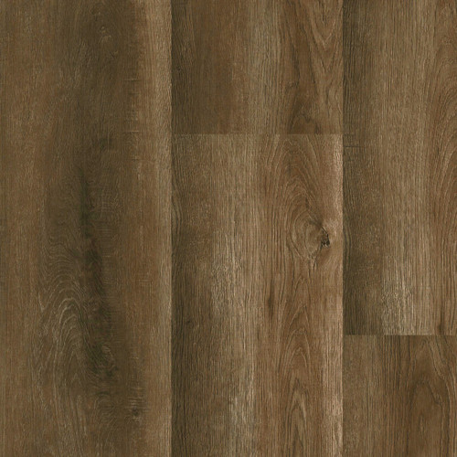 Master Design Home Living Collection Mocha Oak Rigid Core 9" x 60" Waterproof Vinyl Plank with Attached Pad FS019 - Sample