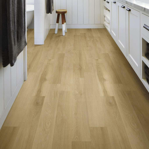 SPECIAL CLOSEOUT - MADE IN THE USA - Shaw Mainstreet Clic - White Sands - 7" x 48" Waterproof Click Together Luxury Vinyl Plank 01112 - Sample