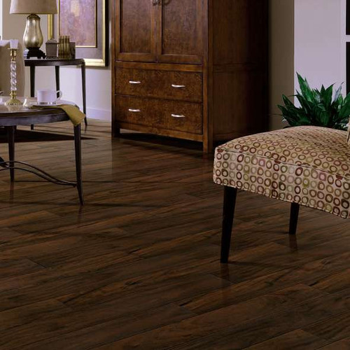 Shaw Radiant Luster Khan High Gloss - 5" x 48" - 14mm Laminate Flooring with Attached Pad 00778 - Sample