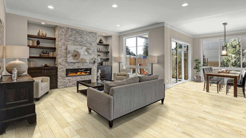 PRICE DROP ALERT - Mullican White Oak Farmhouse Wirebrushed 5" Wide 3/4" Solid Hardwood Flooring 21652 - Sample