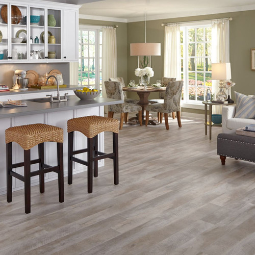 Mannington American Made Adura Max Promo Seaport Surf 6" x 48" WPC Waterproof LVT with Attached Pad MUS111 - Sample