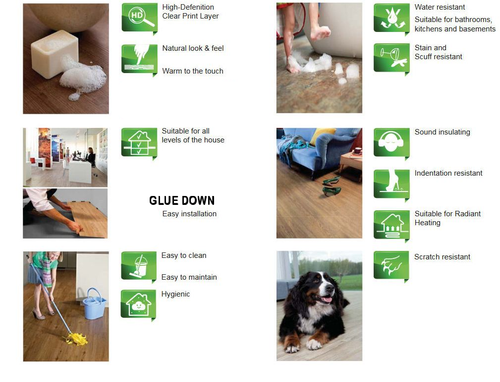Great Deal - Congoleum CLEO Home - Catskill - 7" x 48" Waterproof LVT Flooring CAT07 - Sample