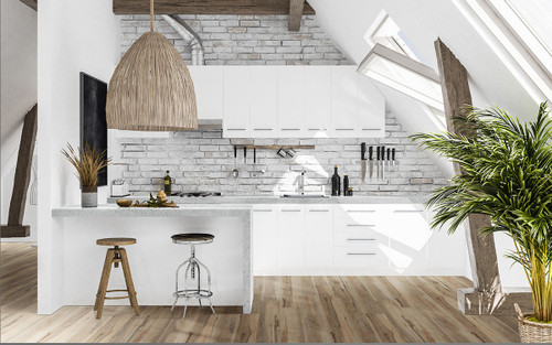 SPECIAL BUY - Ever Life Cyrus Collection Akadia Waterproof Luxury Vinyl Plank 7" x 48" with Attached Pad AKAD - Sample