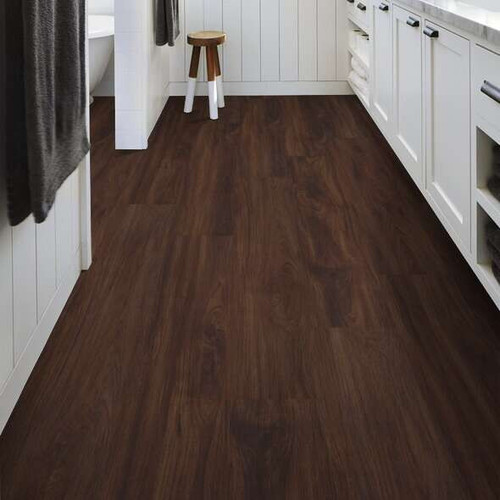 Shaw Floorte Pro Series Impact Deep Mahogany Waterproof Luxury Vinyl Plank 7" x 48" 00703 - Sample