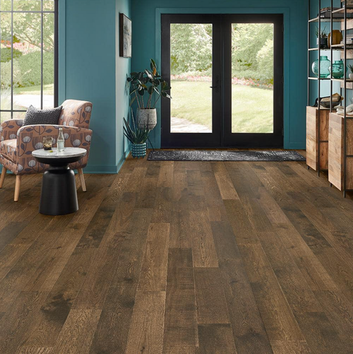 Bruce Hardwood Time Honored Oak Brown 6.18" Wide Click Together Engineered Hardwood Flooring EKHD63L45S - Sample