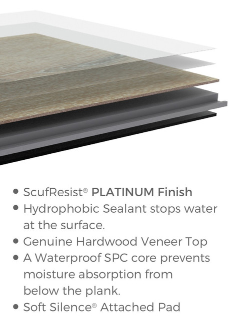 WATERPROOF HARDWOOD - Shaw Floorte Exquisite Liberty Pine 7.5" x Random Lengths Waterproof Engineered Hardwood Flooring with Attached Pad 05069