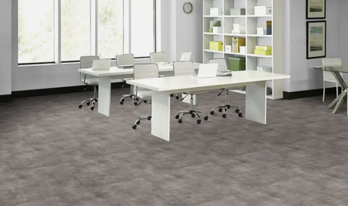 PRICE DROP ALERT - 28 mil Wear Layer - Milliken Polished Concrete Scoring - 5mm Thickness - 36" x 36" Waterproof Loose Lay Luxury Vinyl Plank - SCORING - Sample