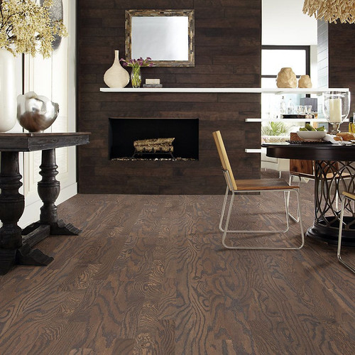 PRICE DROP ALERT- SPLASH PROOF WARRANTY - Shaw Ruger Oak Granite 5" Wide 3/8" Thick Engineered Hardwood 05000 - Sample