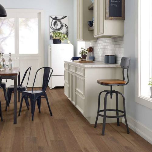 WATERPROOF HARDWOOD - Shaw Floorte Westminster Balanced Hickory 6.5" x Random Lengths Waterproof - Click Together - Engineered Hardwood Flooring with Attached Pad 07086 - Sample