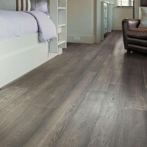 WATERPROOF HARDWOOD - Shaw Floorte Exquisite Pioneer Oak 7.5" x Random Lengths Waterproof Engineered Hardwood Flooring with Attached Pad 05073 - Sample