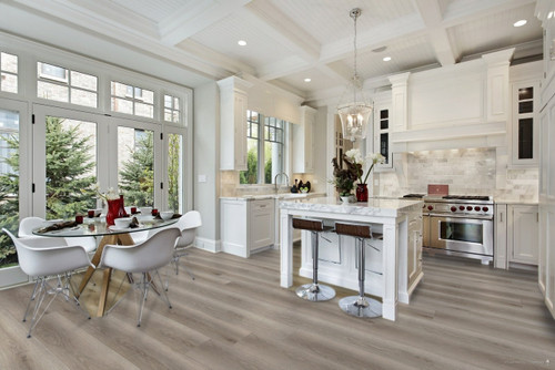 PREMIUM QUALITY - Worth Avenue Collection - Gulf Breeze - Rigid Core - Waterproof Flooring with Attached Pad 9" x 59" Waterproof Luxury Vinyl Plank Flooring K9020A-F
