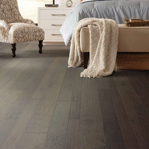 PRICE DROP ALERT - Shaw Duras Hardwood Wayward Hickory Mixed - Pumice - Random Width - 3/8" Thick Hand Scraped Hickory Engineered Hardwood SH0342W07073 - Sample