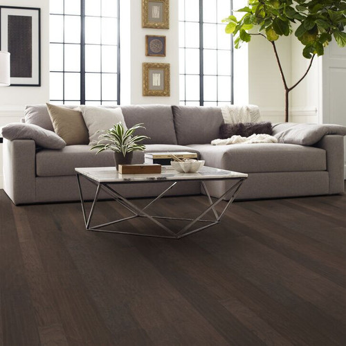 PRICE DROP ALERT - Shaw Duras Hardwood Wayward Hickory Mixed - Pumice - Random Width - 3/8" Thick Hand Scraped Hickory Engineered Hardwood SH0342W07073 - Sample