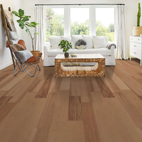 BIG SAVINGS - Shaw Sanctuary Hickory Hardwood Repose - 6.38" Wide - 1/2" Thick Hand Scraped Hickory Engineered Hardwood SH0343W02060 - Sample