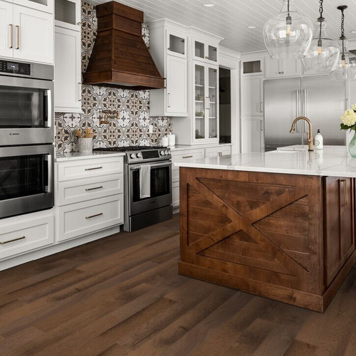 Shaw Davinci Hickory Hardwood Beige - 6.38" Wide - 3/8" Thick Hand Scraped Hickory Engineered Hardwood SH0354W12007 - Sample