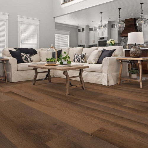 Shaw Davinci Hickory Hardwood Beige - 6.38" Wide - 3/8" Thick Hand Scraped Hickory Engineered Hardwood SH0354W12007 - Sample