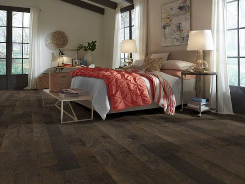 PRICE DROP ALERT - Shaw Addison Maple Charcoal 5" Wide 3/8" Thick Engineered Hardwood 5011 - Sample