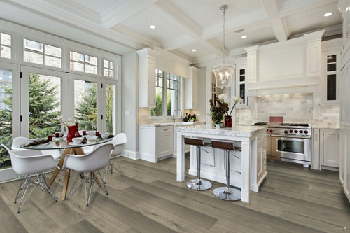 PRICE DROP ALERT - Saratoga Springs Collection - Geyser Creek - Rigid Core - Waterproof Flooring with Attached Cork - 9" x 72" Waterproof Luxury Vinyl Plank Flooring DE0287 - Sample