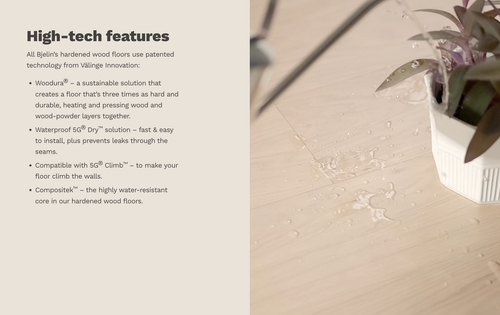 BJELIN Woodura Planks Skogen - Oak Blend Natural 6" Wide Click Together Engineered Hardwood Flooring 310019 - Sample