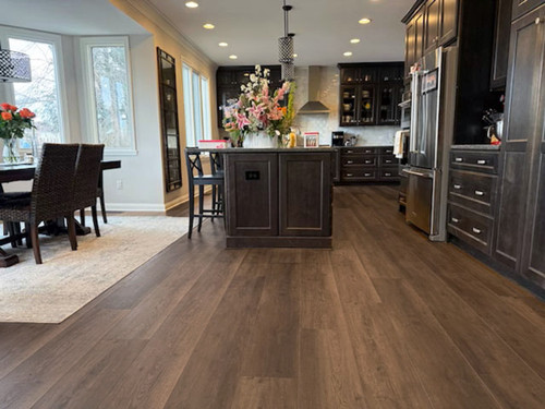 NeXGen Weatherproof Wood - Barksdale Oak - 9" x 60" - 10mm Thick with Attached Pad NG61031 - Sample