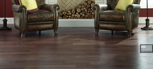 PRICE DROP ALERT - Mullican Lincolnshire Hickory Champagne 5" Wide Hand Sculpted Engineered Hardwood Flooring 18172 - Sample