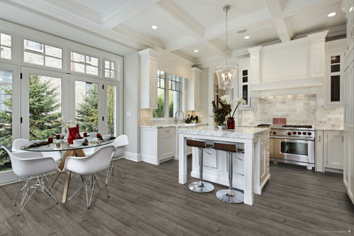PRICE DROP ALERT - Zodiac Collection - Tuscany Oak Steel - 5.75" x 47.75" Waterproof Luxury Vinyl Rigid Plank Flooring with Attached Pad TUSCANY - Sample